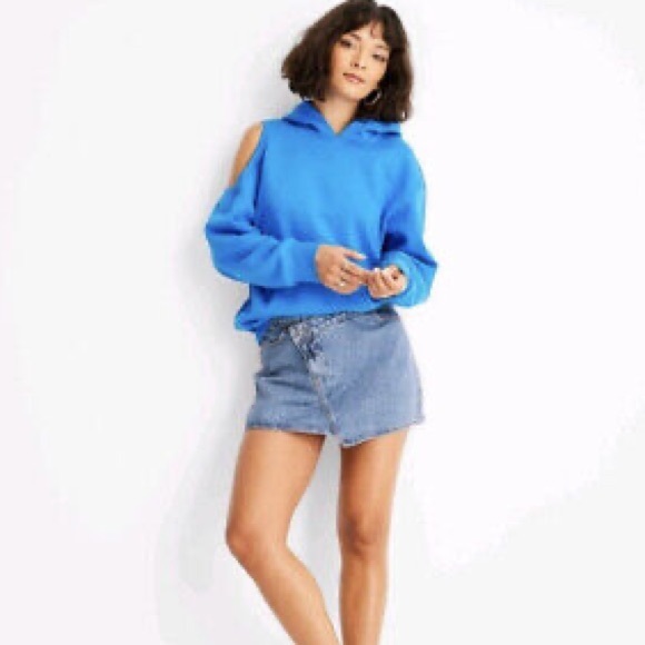 Future Collective Dresses & Skirts - Future Collective Kahlana Barfield Brown Women's Blue Jean Mini Skirt